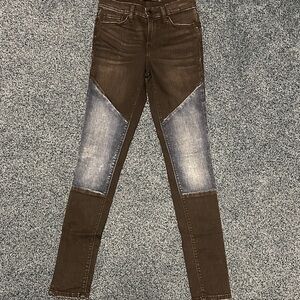 Hudson Jeans Black and Blue denim Skinny Jeans